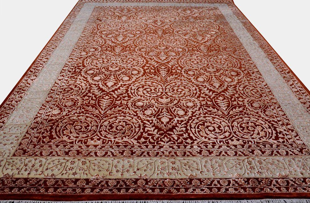 Ковер ручной вязки DAMASK из шелка и шерсти, размер 253x167cm изображение