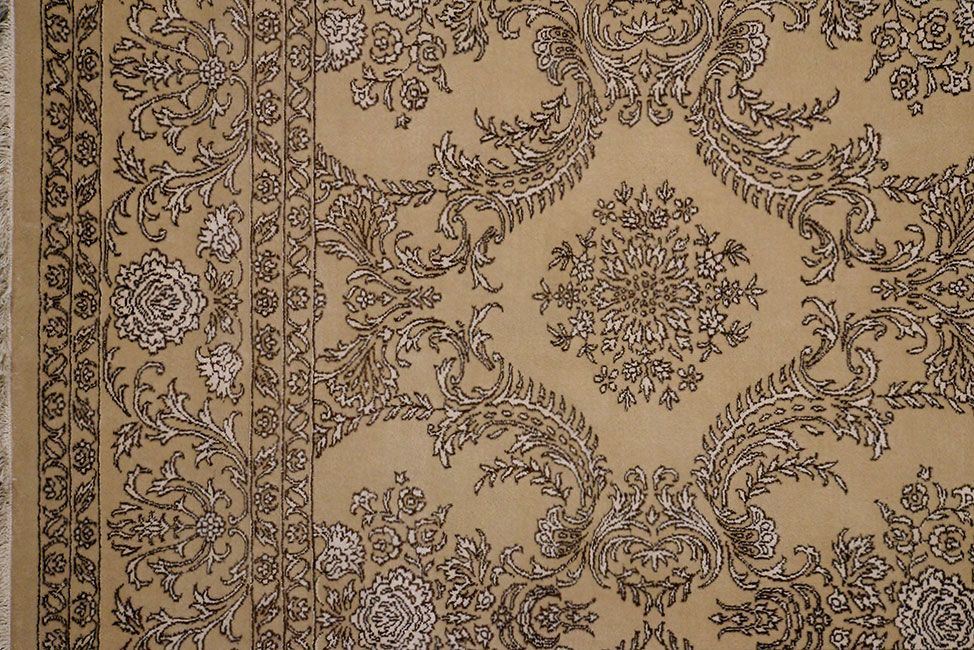 Индийский ковер DAMASK из шелка и шерсти Прямоугольный 299x202cm фото крупным планом