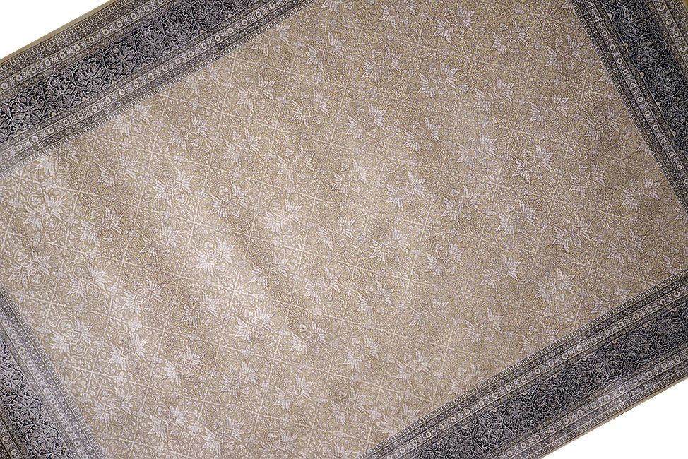 Индийский ковер Ковер "Скульптурный" из шелка и шерсти Прямоугольный 364x272cm фото крупным планом