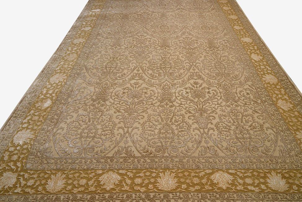 Ковер ручной вязки Ковер "Скульптурный" из шелка и шерсти, размер 310x201cm изображение