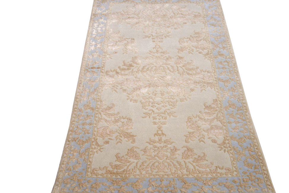 Ковер ручной вязки DAMASK из шелка и шерсти, размер 135x69cm изображение