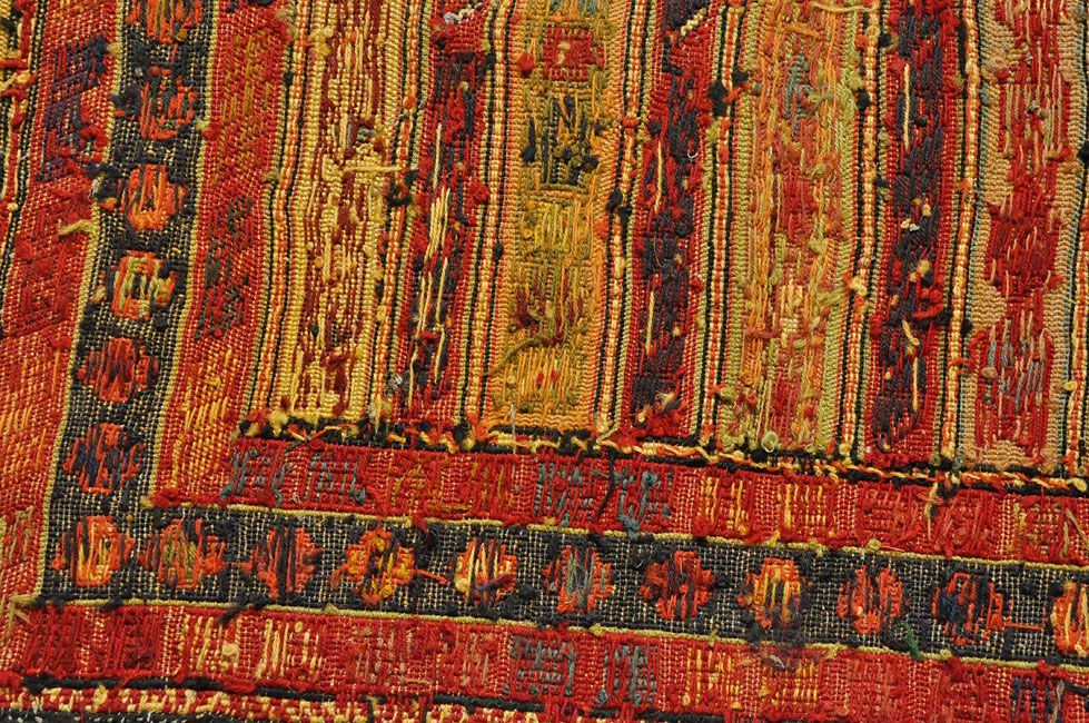 Прямоугольный Персидский ковер ручного плетения Иранский сумах 202x126cm смотреть фото