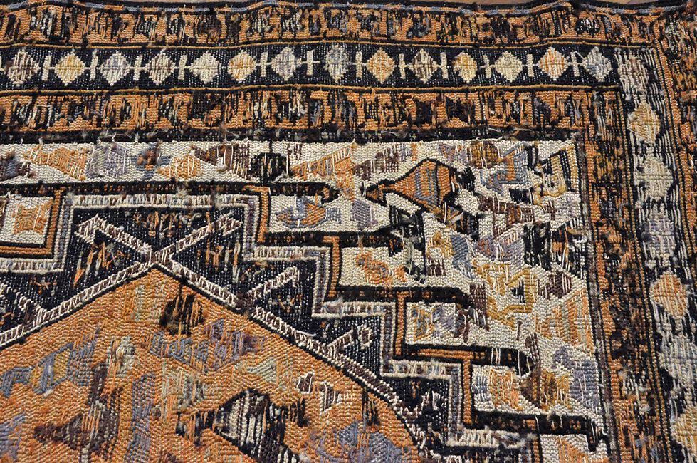 Иранский ковер ZILI безворсовый Прямоугольный 205x122cm фото крупным планом