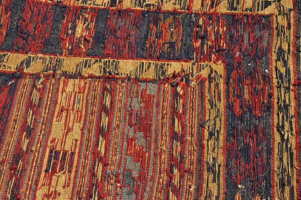 Иранский ковер ZINJAN безворсовый Прямоугольный 285x208cm фото крупным планом