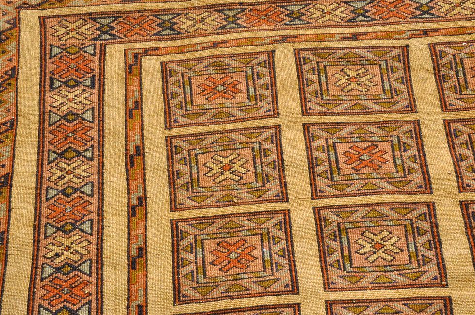 Персидский ковер Иранский килим-ковер безворсовый Прямоугольный 190x142cm фото крупным планом