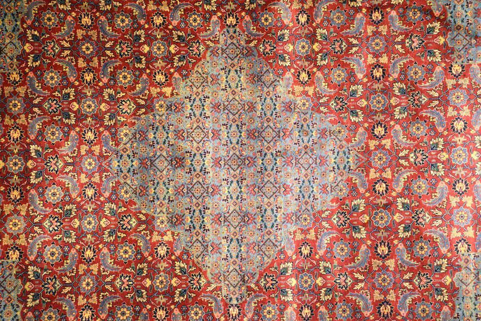 Шерстяной ковер ручной вязки Ковер "Шираз", размер 355x275cm изображение