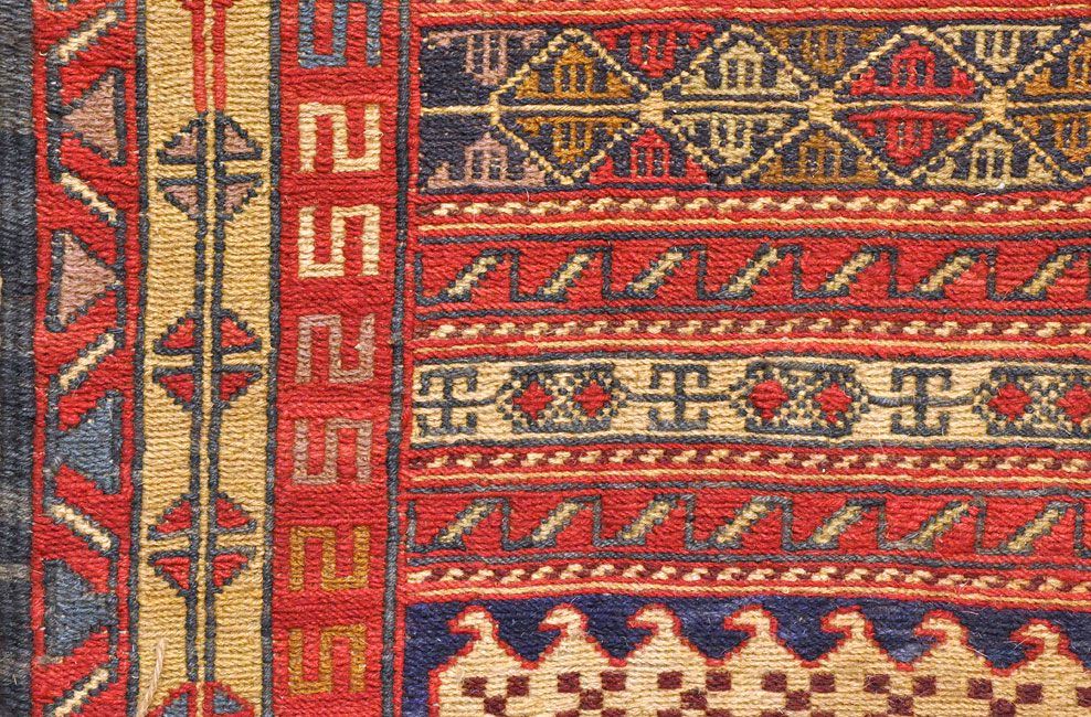 Безворсовый ковер ручной вязки ZINJAN, размер 96x75cmизображение