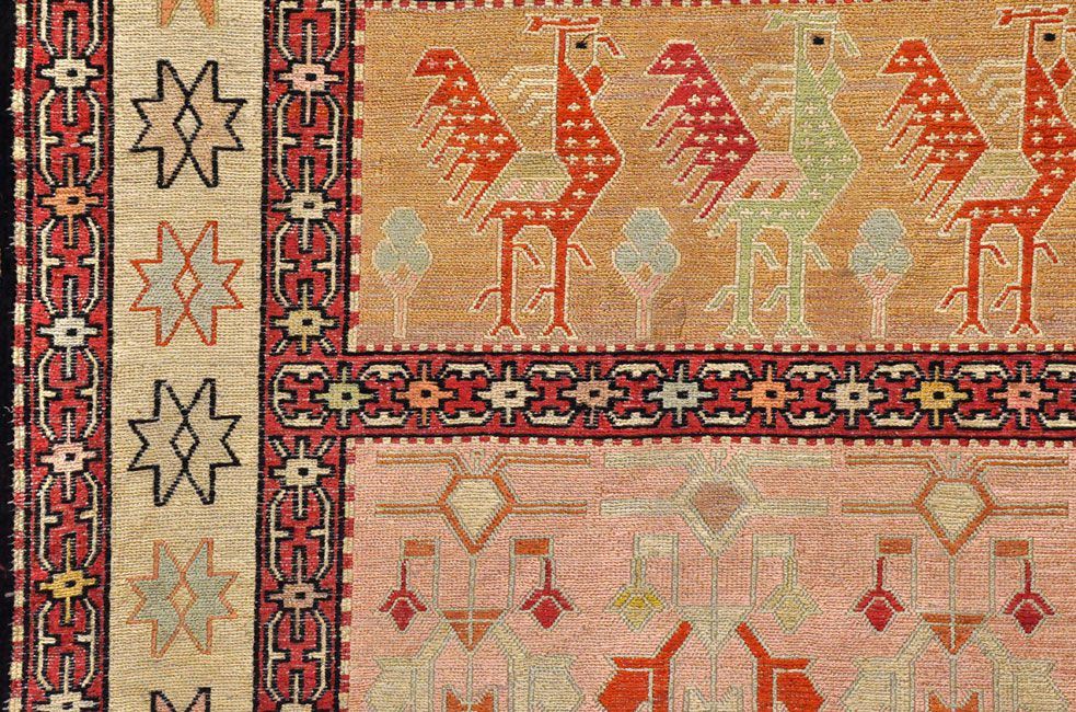 Безворсовый ковер ручной вязки ZILI, размер 95x75cmизображение