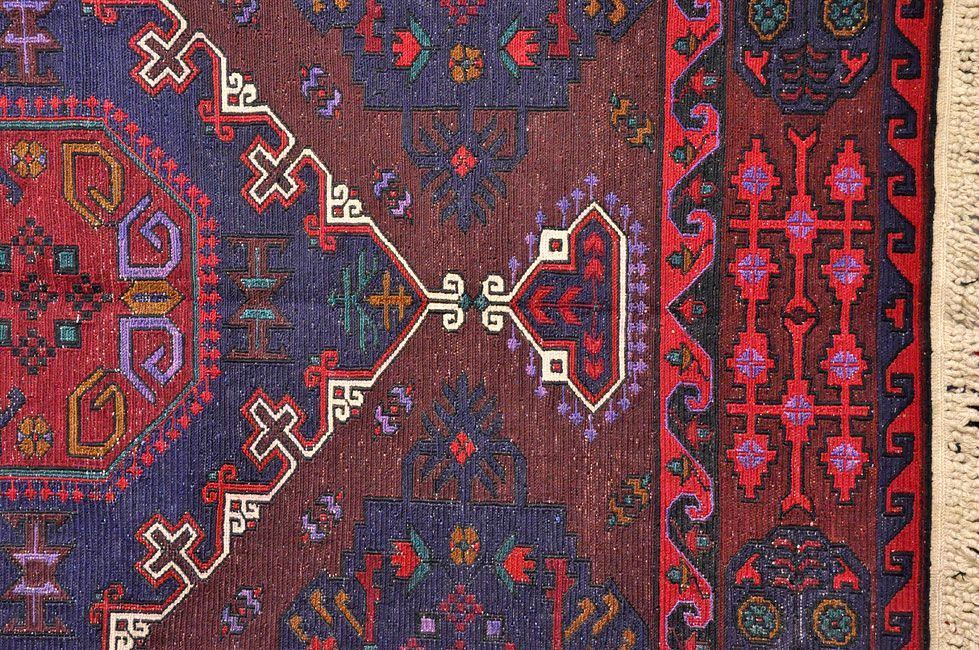 Безворсовый ковер ручной вязки Сумах "Табасаран", размер 347x200cmизображение