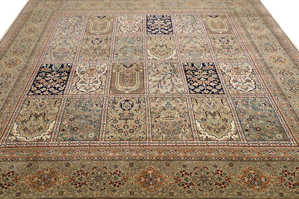 Ковер ручной вязки Ковер "Райскид сад" из шелка и шерсти, размер 202x197cm изображение