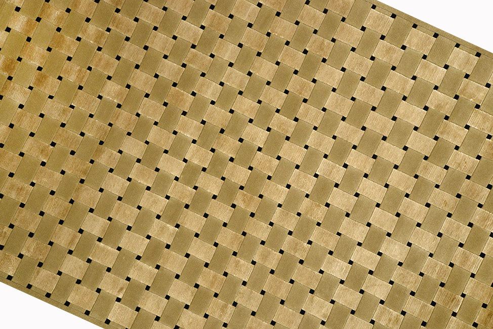 Непальский ковер BRISTOL из шелка и шерсти Прямоугольный 201x141cm фото крупным планом