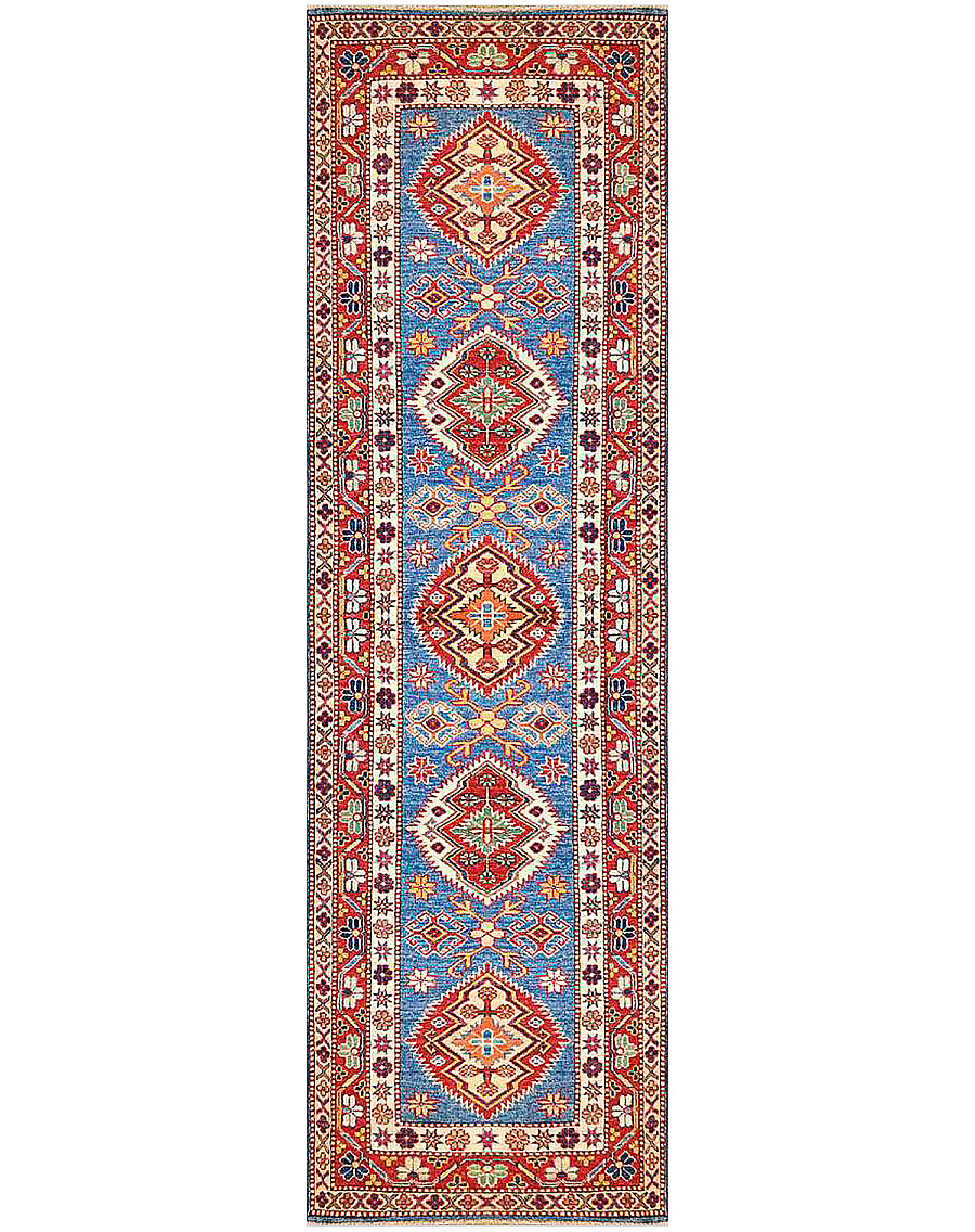 Шерстяной Кавказский ковер Kazakh №1551 252x80cm