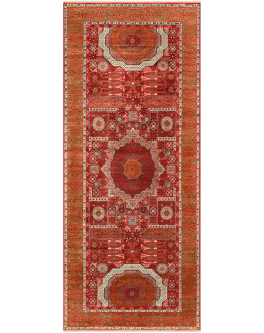 Шерстяной Индийский ковер Mamluk №1117 373x157cm