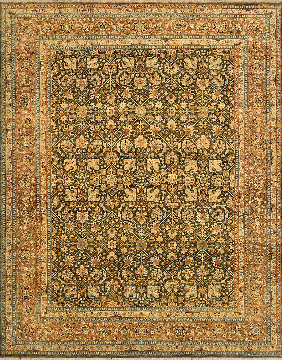 Шерстяной Индийский ковер Agra №1075 299x233cm