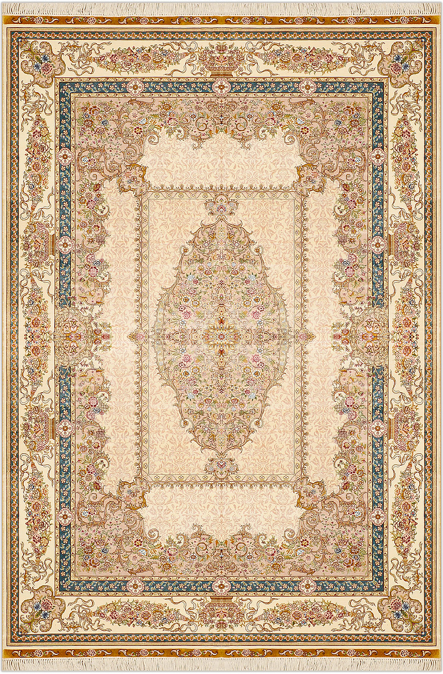 Современный Турецкий ковер Aubusson №1601 243x170cm из шелка в стиле неоклассика