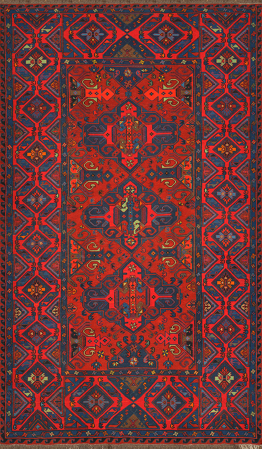 Безворсовый Дагестанский ковер Sumakh №2847 380x228cm из шерсти