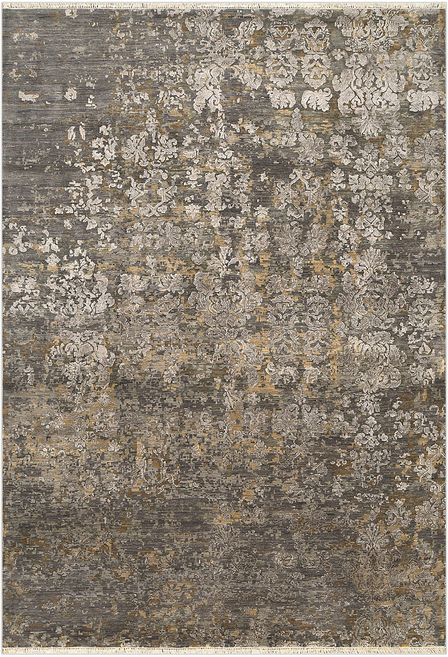 Современный Индийский ковер Shabby Classic №4272 352x246cm из шерсти и шелка в стиле неоклассика