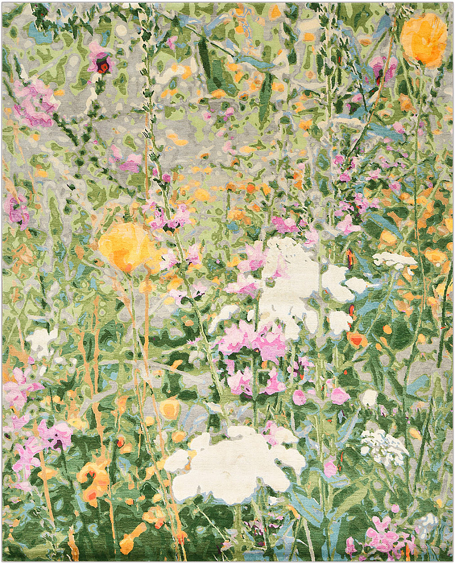 Непальский Wildflowers Spring ковер №4282 305x245cm из шелка и шерсти