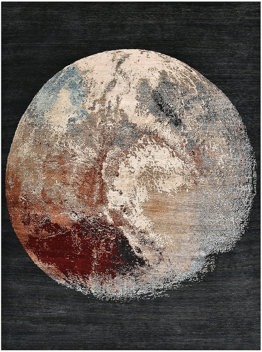 Индийский Old Moon ковер №4391 363x272cm из шелка и шерсти