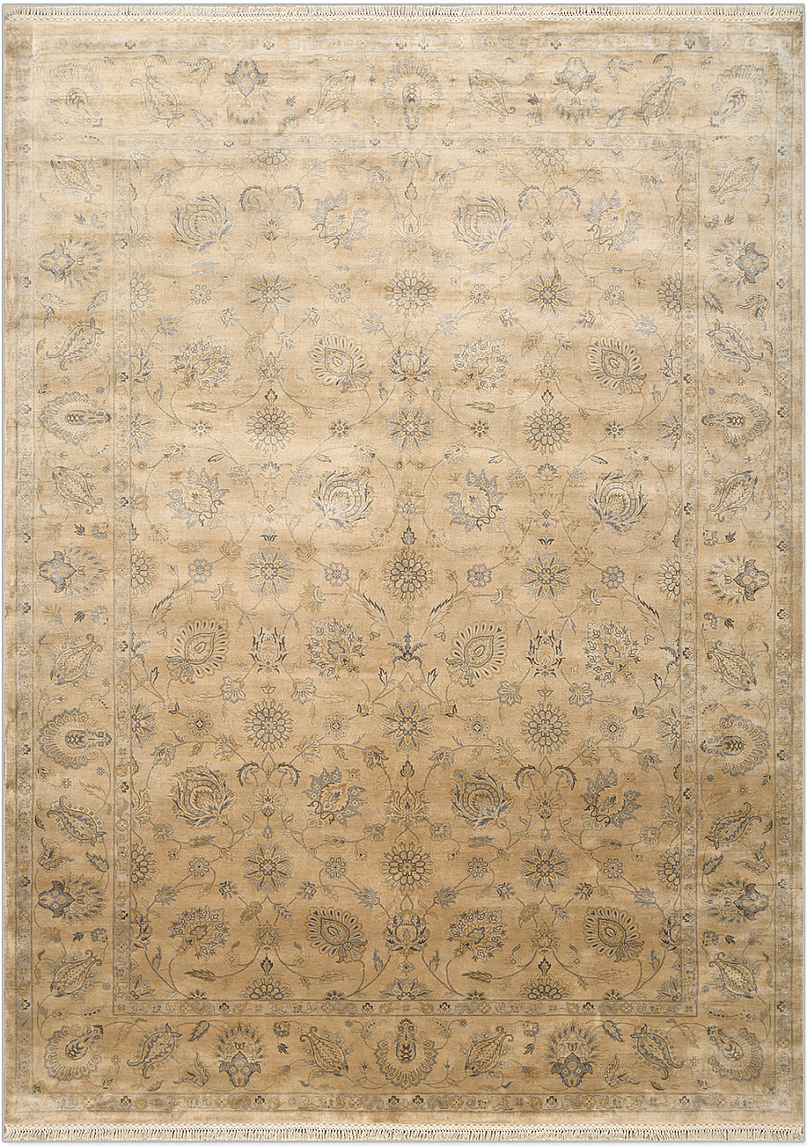 Современный Индийский ковер Rajastan Silk №4290 345x252cm из шелка в стиле неоклассика