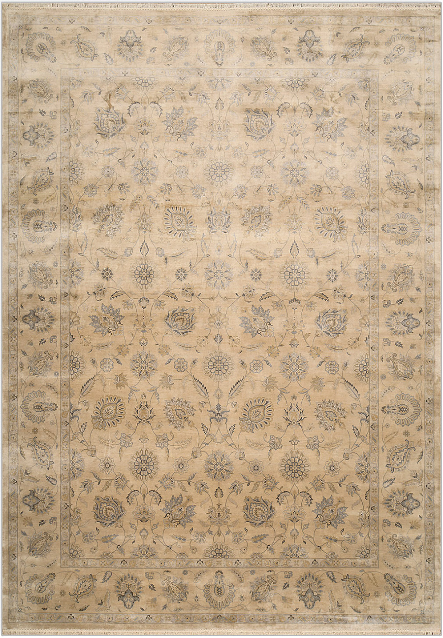 Современный Индийский ковер Rajastan Silk №4311 430x307cm из шелка в стиле неоклассика