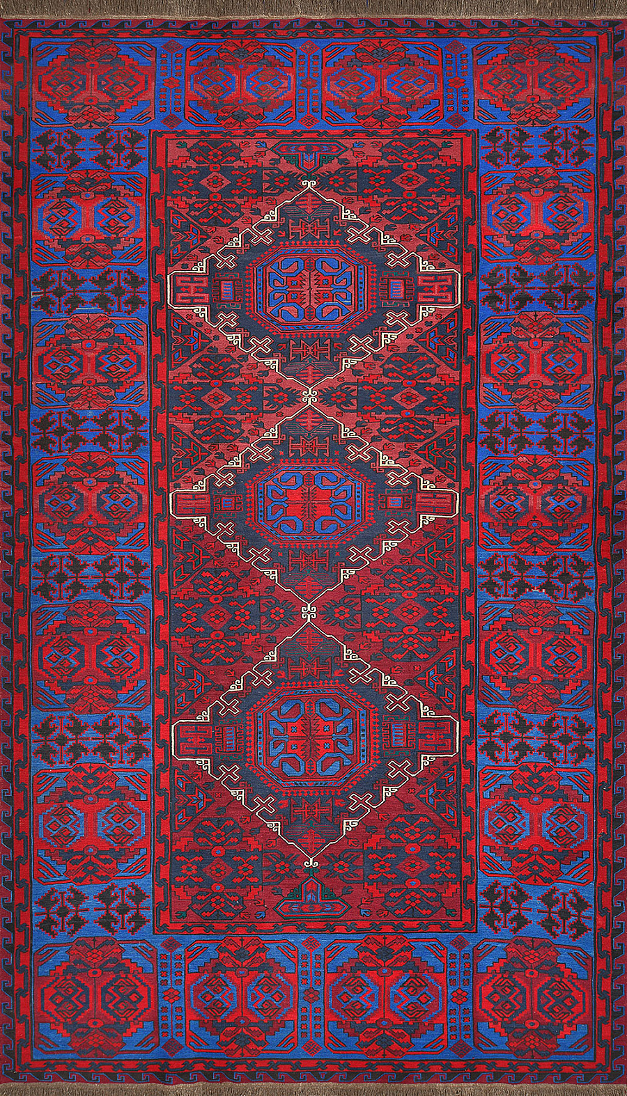 Безворсовый Дагестанский ковер Sumakh №2600 385x222cm из шерсти