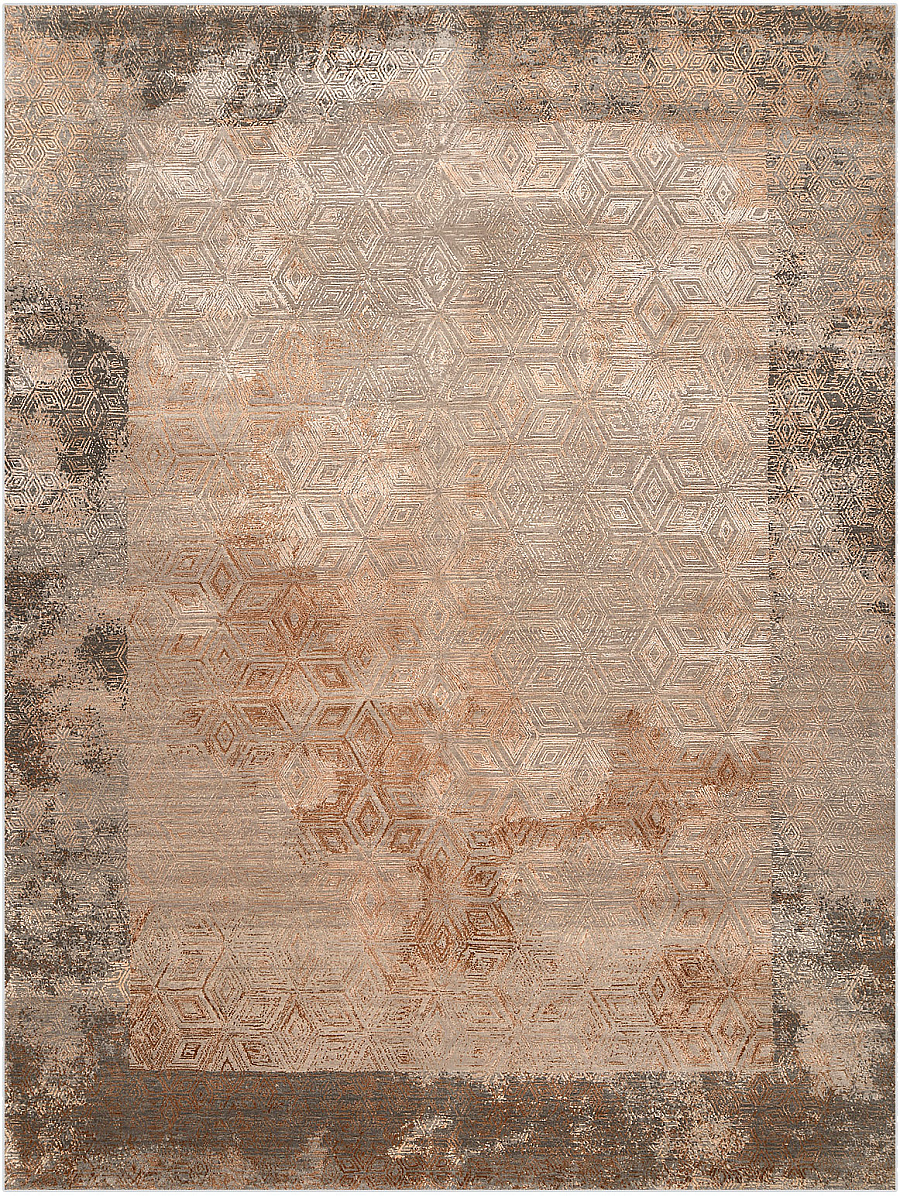 Индийский Shabby Classic ковер №4630 366x275cm из шелка и шерсти