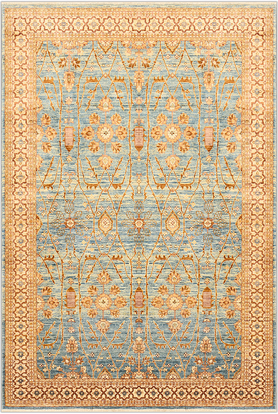 Шерстяной Пакистанский ковер Saltani №1443 242x169cm