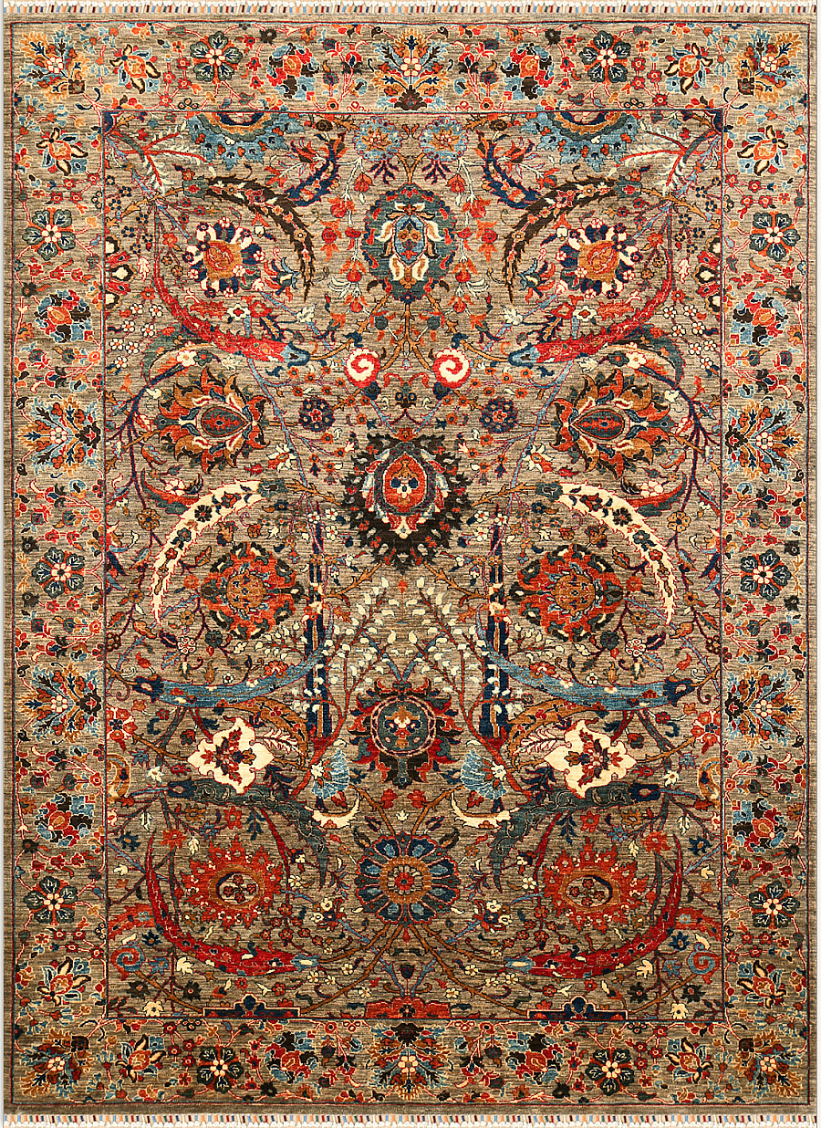 Шерстяной Пакистанский ковер Safavid №4404 347x252cm