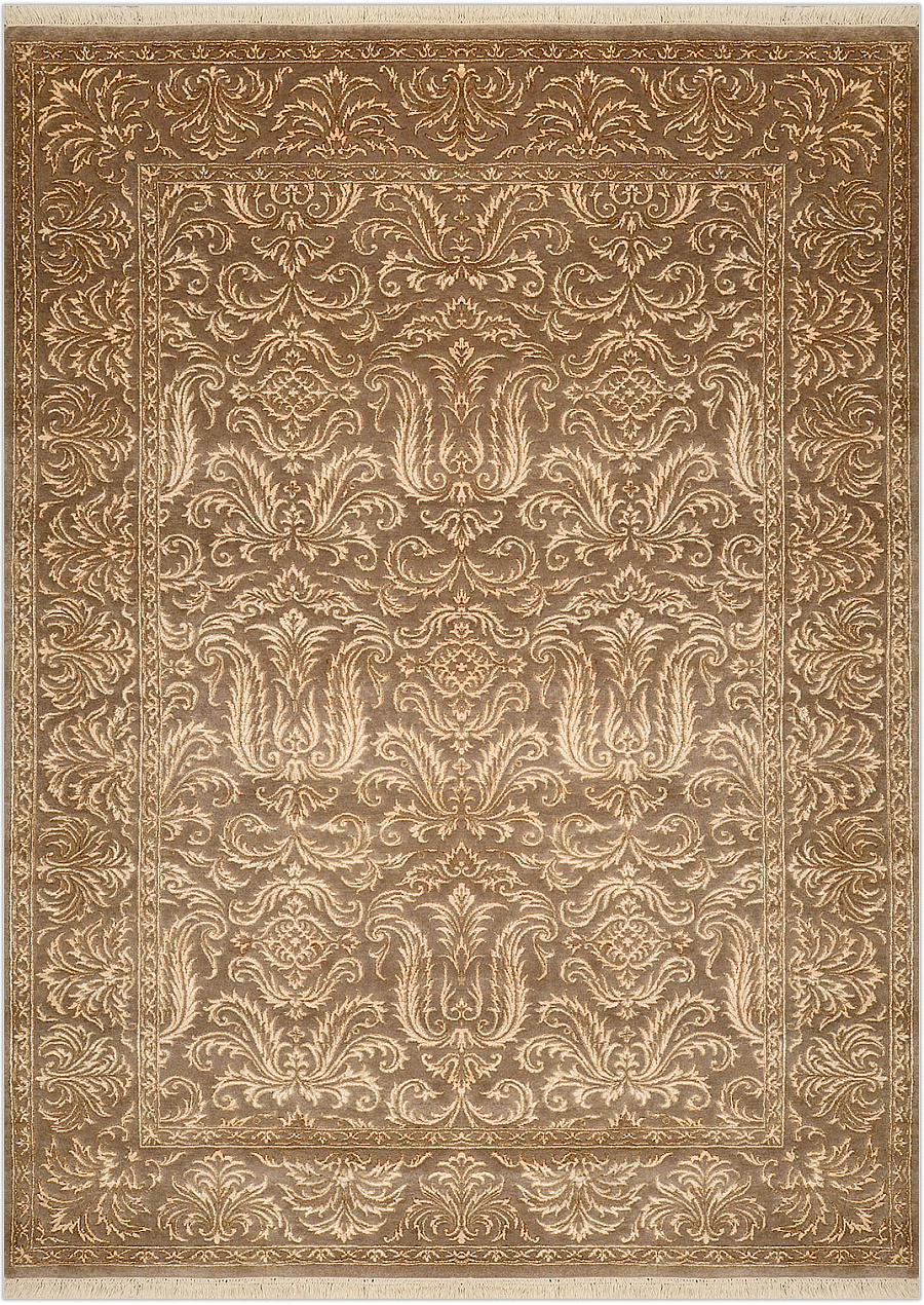 Современный Индийский ковер Damask №2222 240x174cm из шерсти и шелка в стиле неоклассика