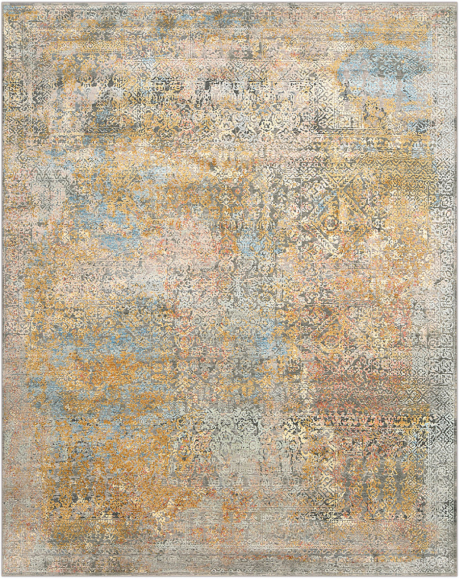 Современный Индийский ковер Shabby Classic №4057 306x243cm из шерсти и шелка в стиле неоклассика