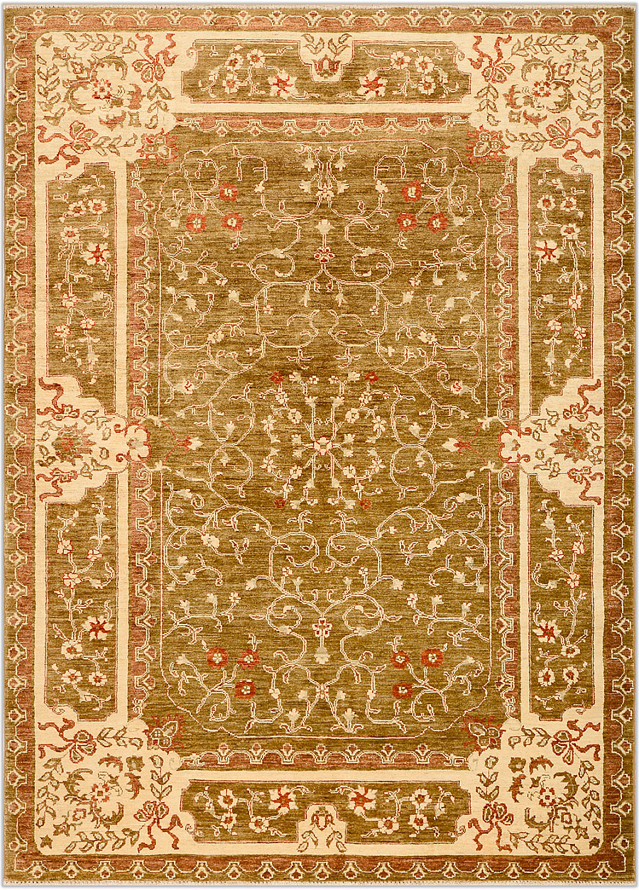 Шерстяной Пакистанский ковер Aubusson №1248 234x168cm