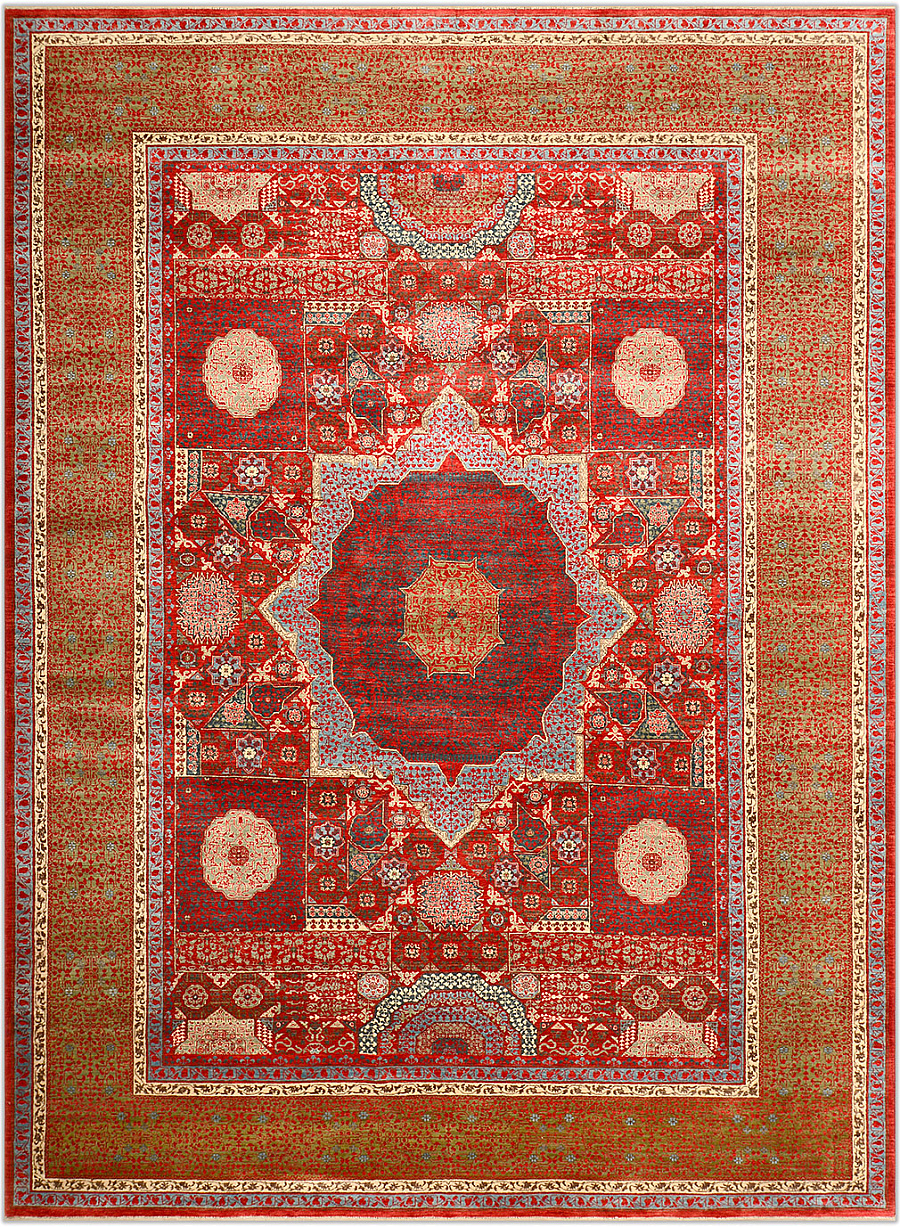 Шерстяной Индийский ковер Mamluk №3056 423x305cm