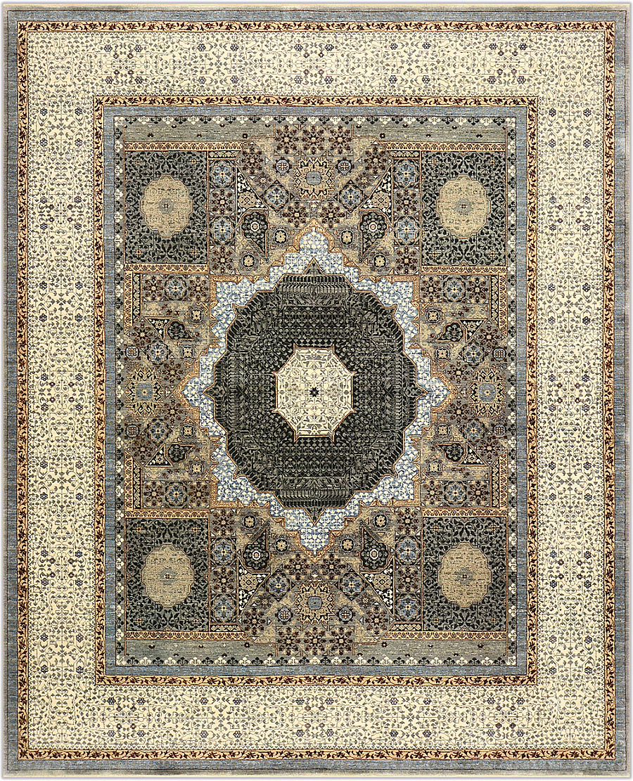 Шерстяной Индийский ковер Mamluk №1083 309x245cm