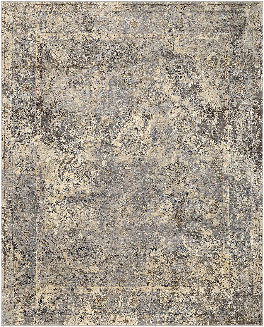 Современный Индийский ковер Shabby Classic №3069 312x247cm из шерсти и шелка в стиле неоклассика