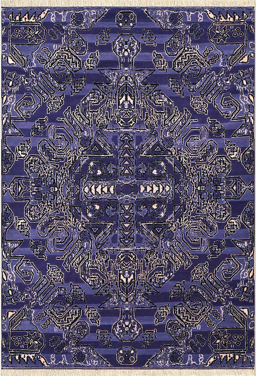 Дагестанский Fusion ковер №3146 295x207cm из шелка и шерсти