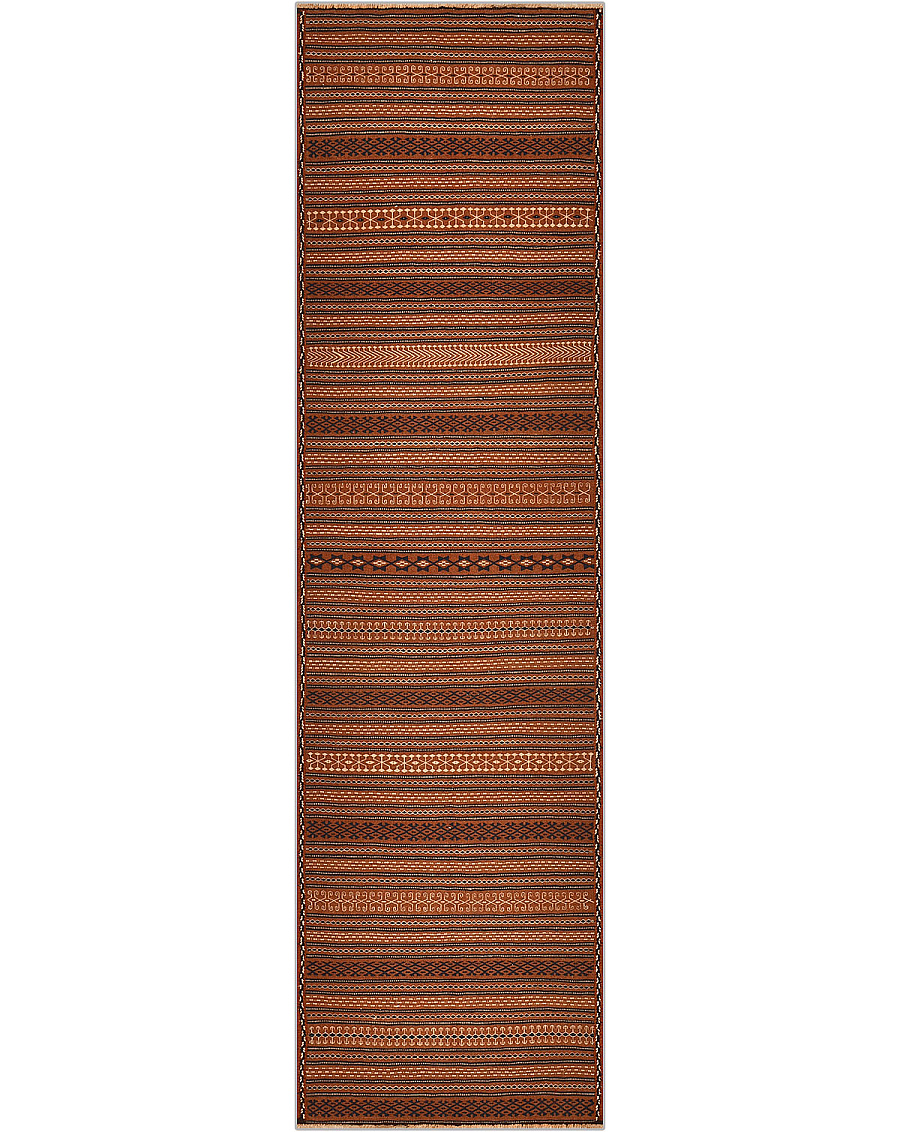 Безворсовый Пакистанский ковер Zinjan №4740 280x75cm из шерсти