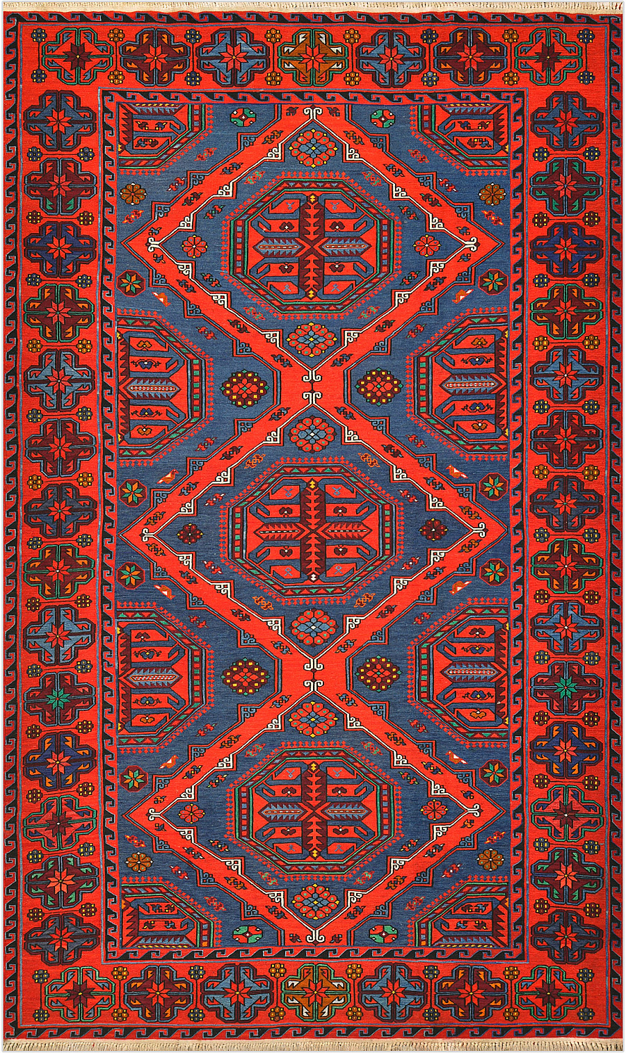 Безворсовый Дагестанский ковер Sumakh №4495 342x206cm из шерсти