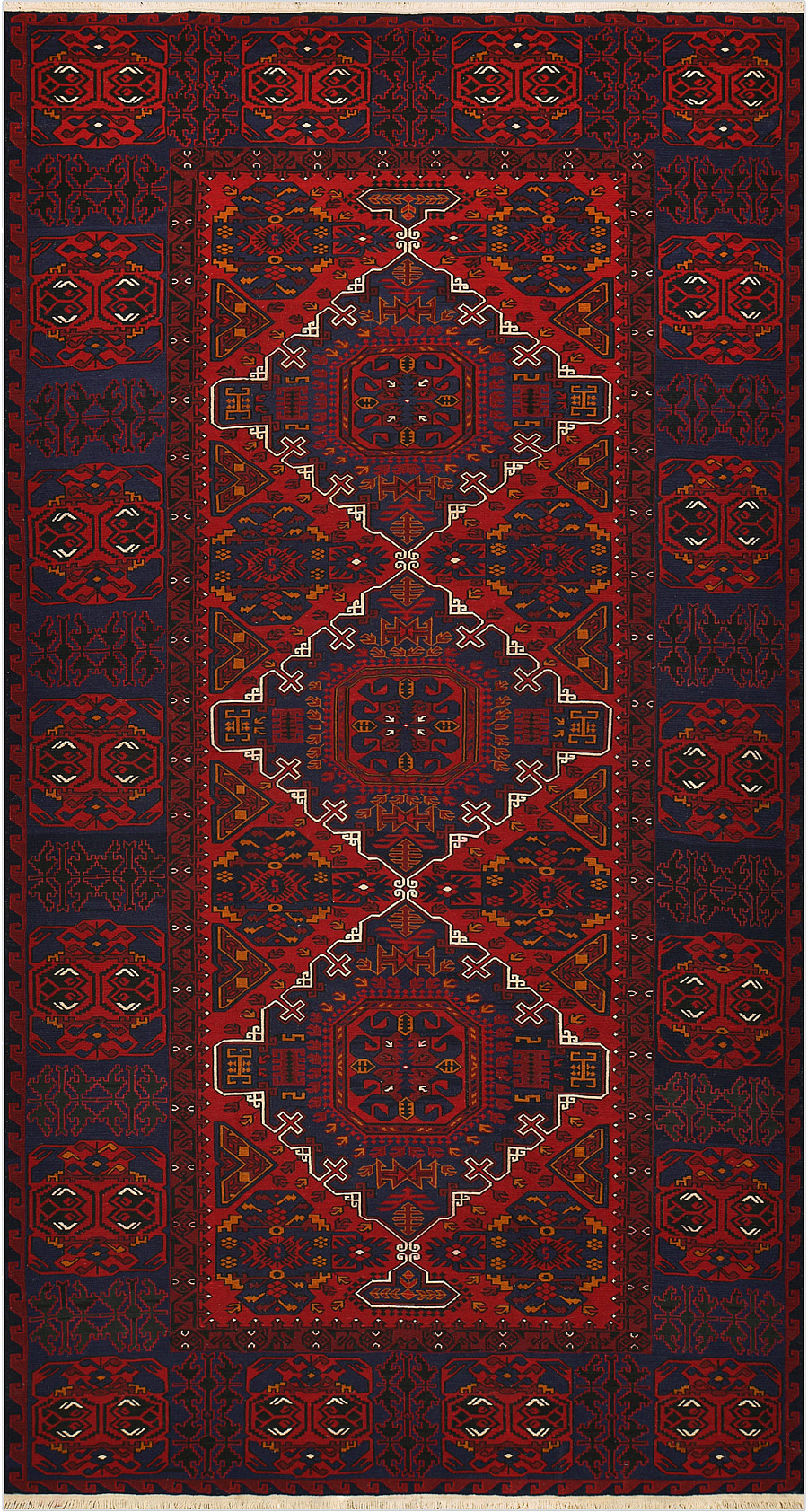 Безворсовый Дагестанский ковер Sumakh №4487 387x208cm из шерсти