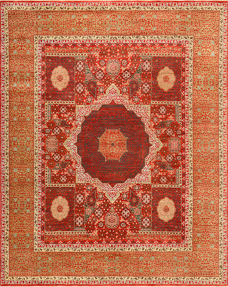 Шерстяной Индийский ковер Mamluk №1021 310x246cm