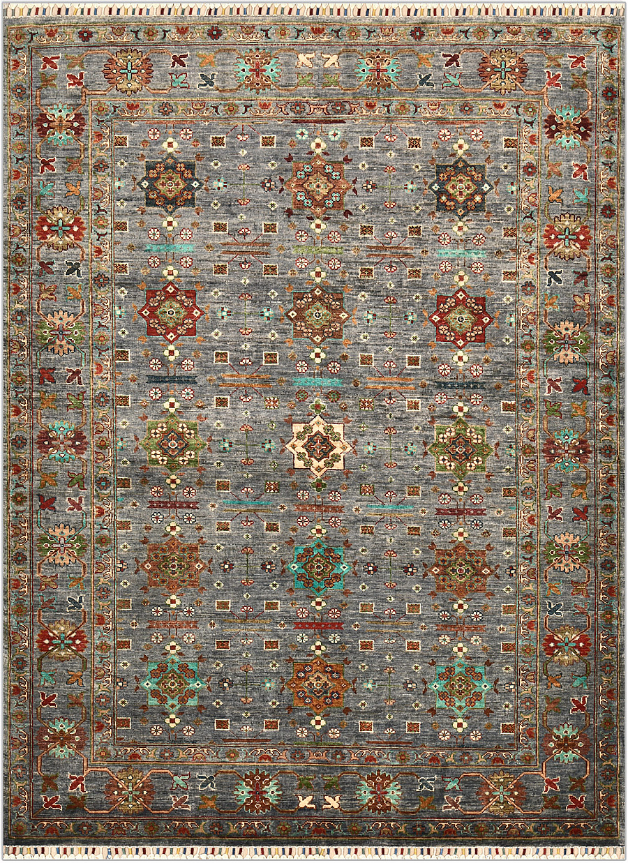 Шерстяной Пакистанский ковер Saltani №4852 207x157cm