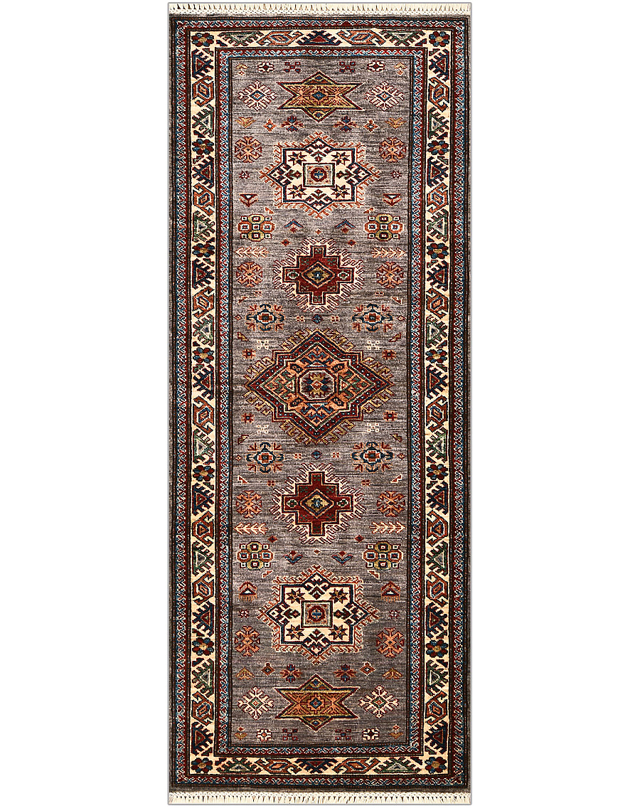 Шерстяной Пакистанский ковер Kazakh №4841 205x78cm