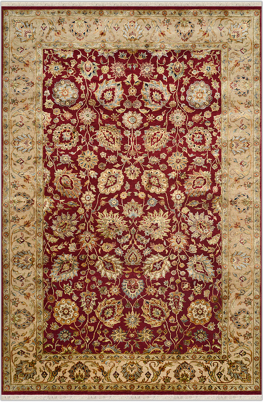 Индийский Rajastan ковер №1866 278x182cm из шелка и шерсти