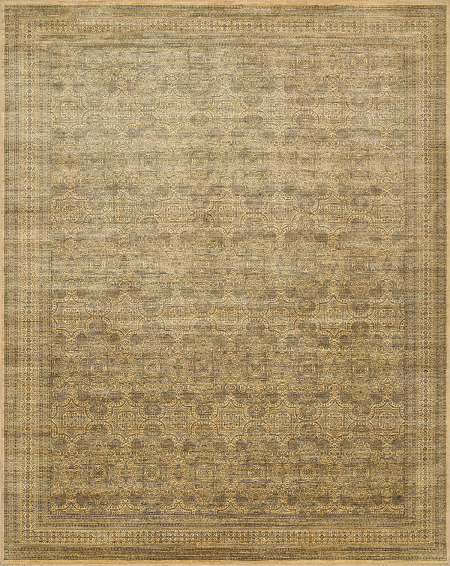 Современный Индийский ковер Moire №1167 305x243cm из шерсти в стиле неоклассика