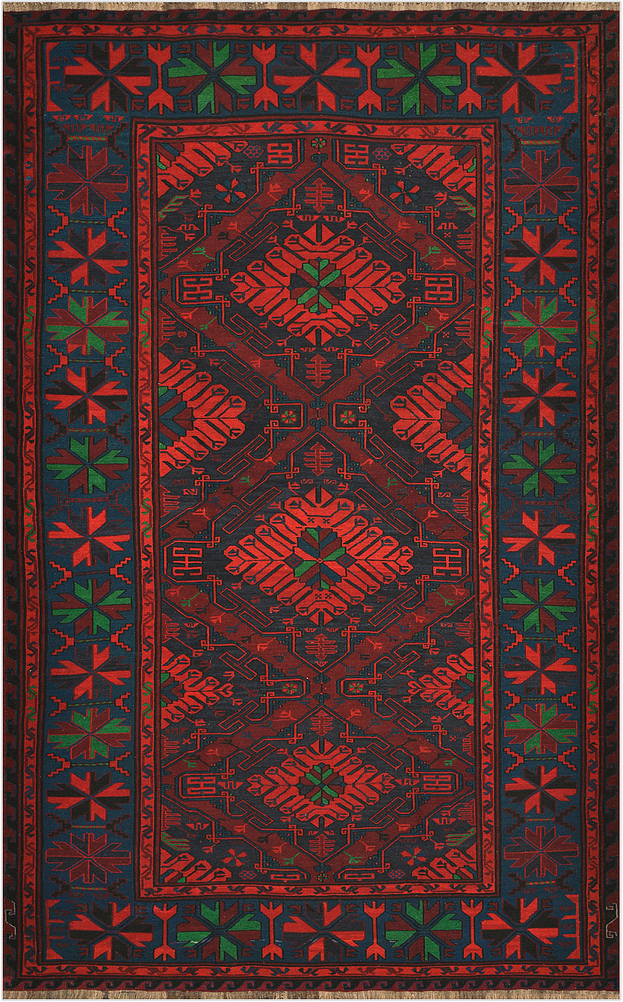 Безворсовый Дагестанский ковер Sumakh №4502 354x218cm из шерсти