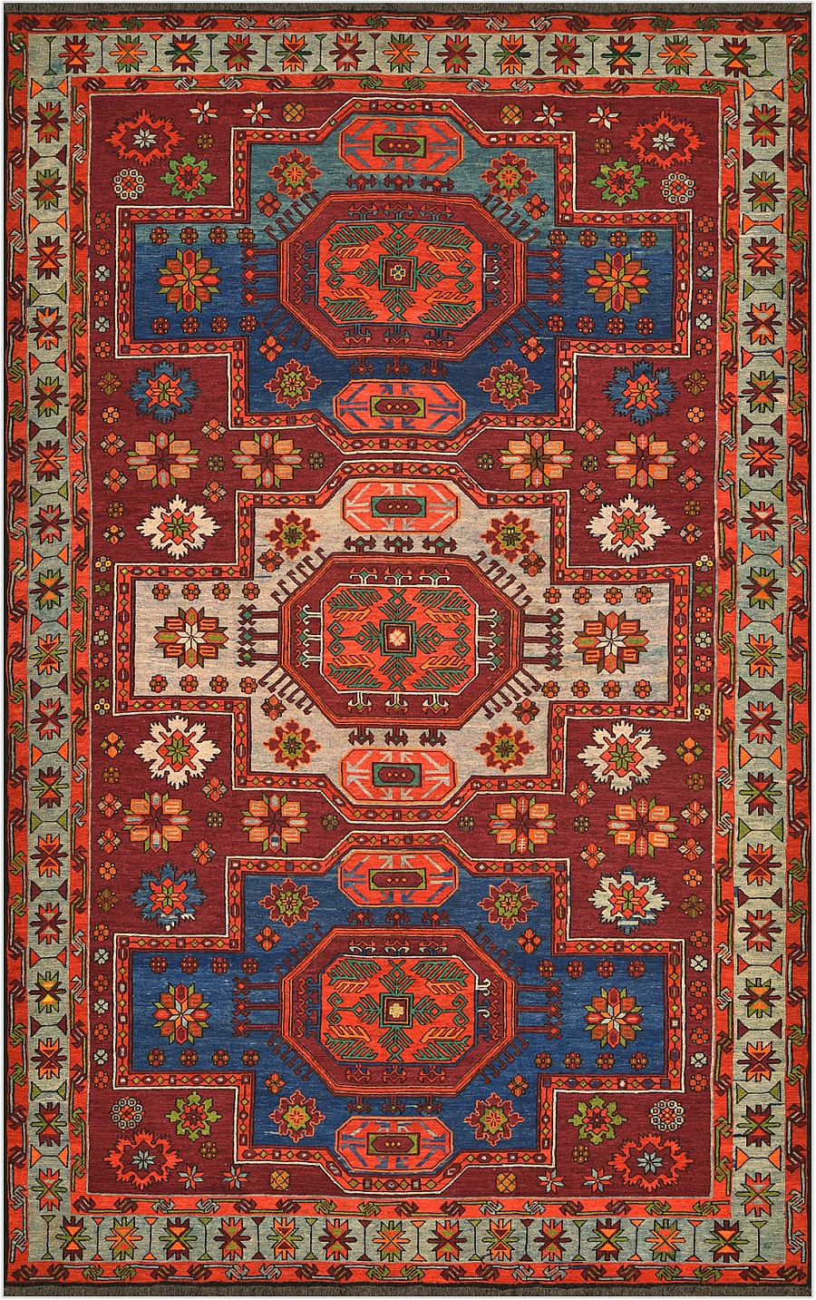 Безворсовый Дагестанский ковер Sumakh №4504 331x209cm из шерсти