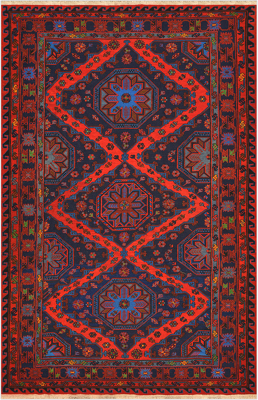 Безворсовый Дагестанский ковер Sumakh №4507 336x217cm из шерсти