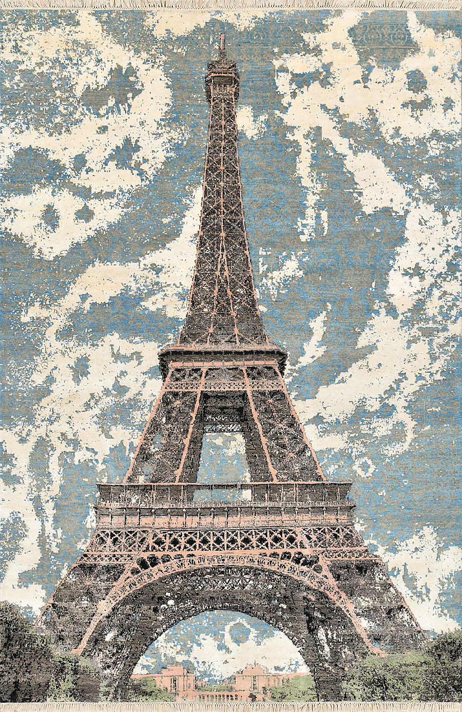 Индийский Paris ковер №3259 280x188cm из шелка и шерсти