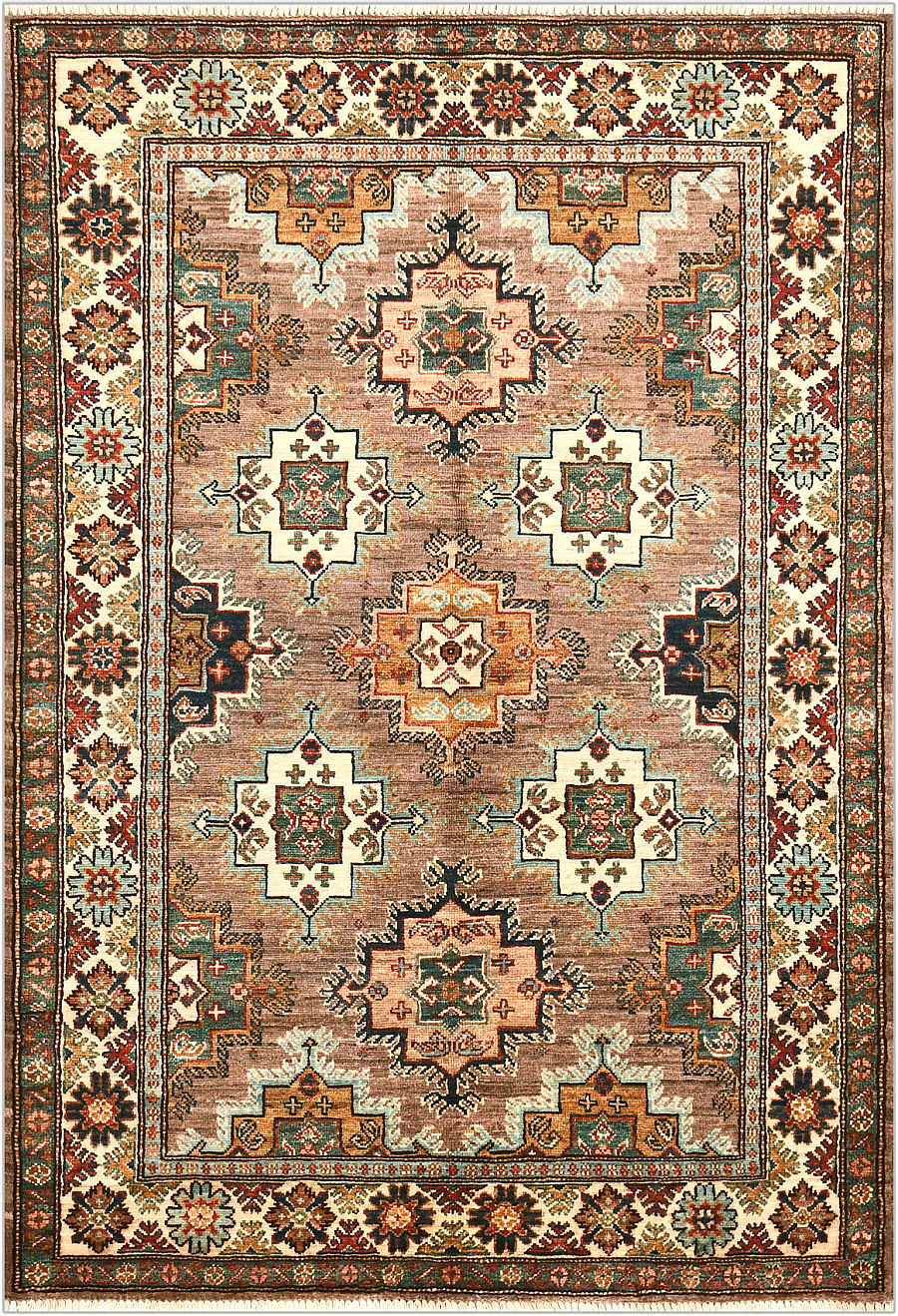 Шерстяной Пакистанский ковер Kazakh №4800 181x125cm