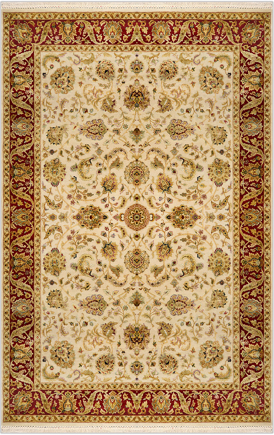 Индийский Rajastan ковер №1838 251x178cm из шелка и шерсти